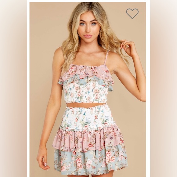 Storia Dresses & Skirts - Storia Best of All Pink Multi Floral Print Two Piece Set